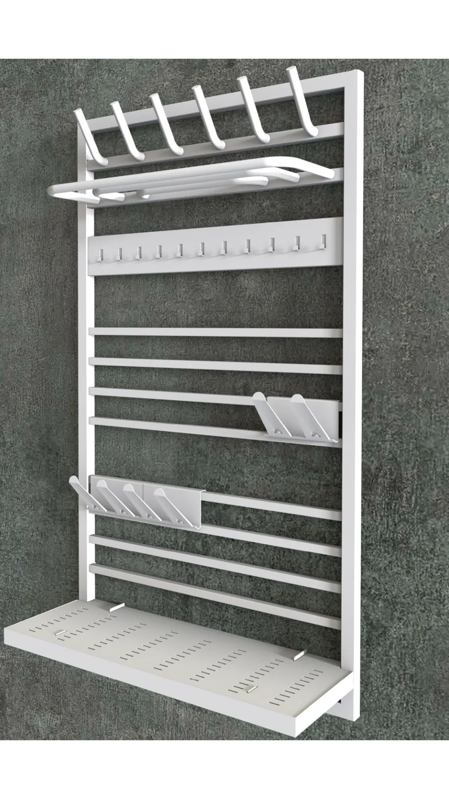 Der Funktionsheizkörper Taurus1000 mit Universalschuhhalter von Wärmis.