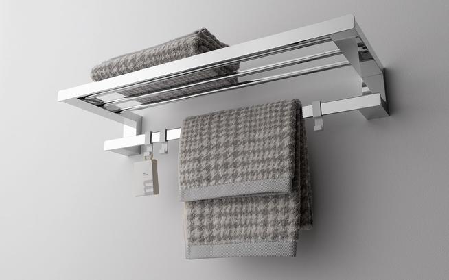 Badetuchhalter und -ablage der Serie loft von Emco