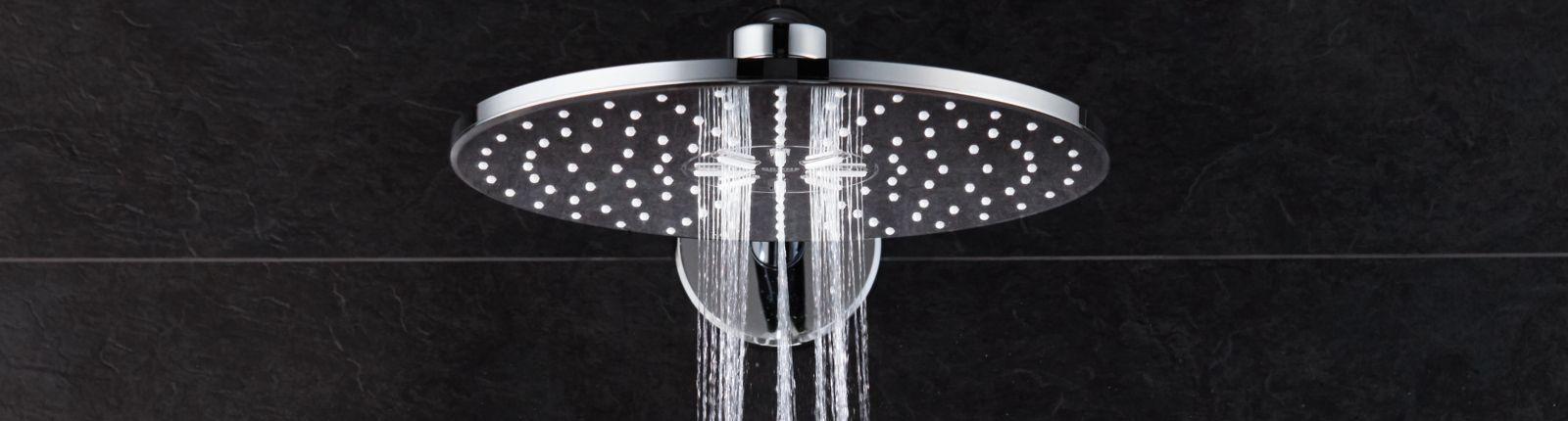 Runder Duschkopf von GROHE in Nahaufnahme